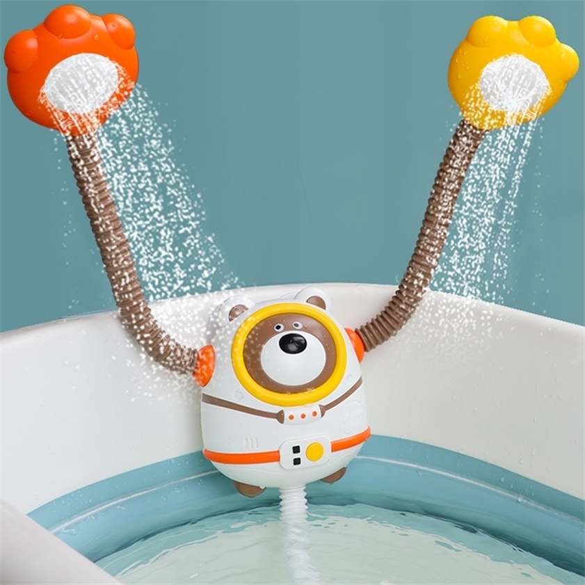

Electric Shower Water Spray Bath Toys Kawaii Snail Bear Robot Model Sprinkler For Children Kids Baby Bathroom Bathtub Faucet 220216