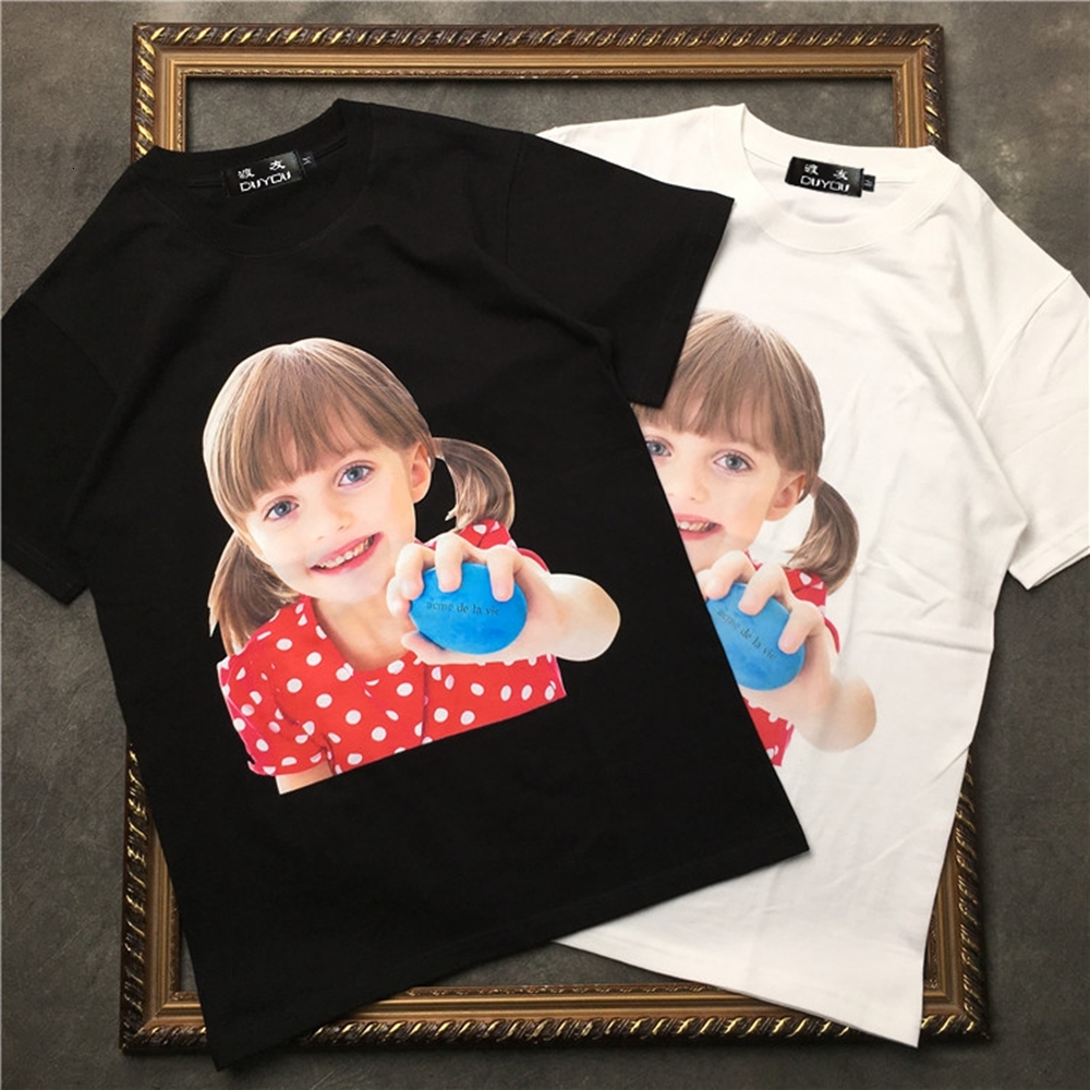 

2021 New Barrett Men's Short-sleeved T-shirt Double Ponytail Little Girl Print Women t Shirts|streetwear 2191001539 Eaqs, White