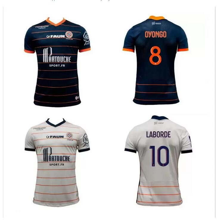 

21 22 Maillot de foot Montpellier HSC soccer jerseys 2021 2022 home away blue white third black football shirt Delort Laborde Mavididi Savan, Black;yellow