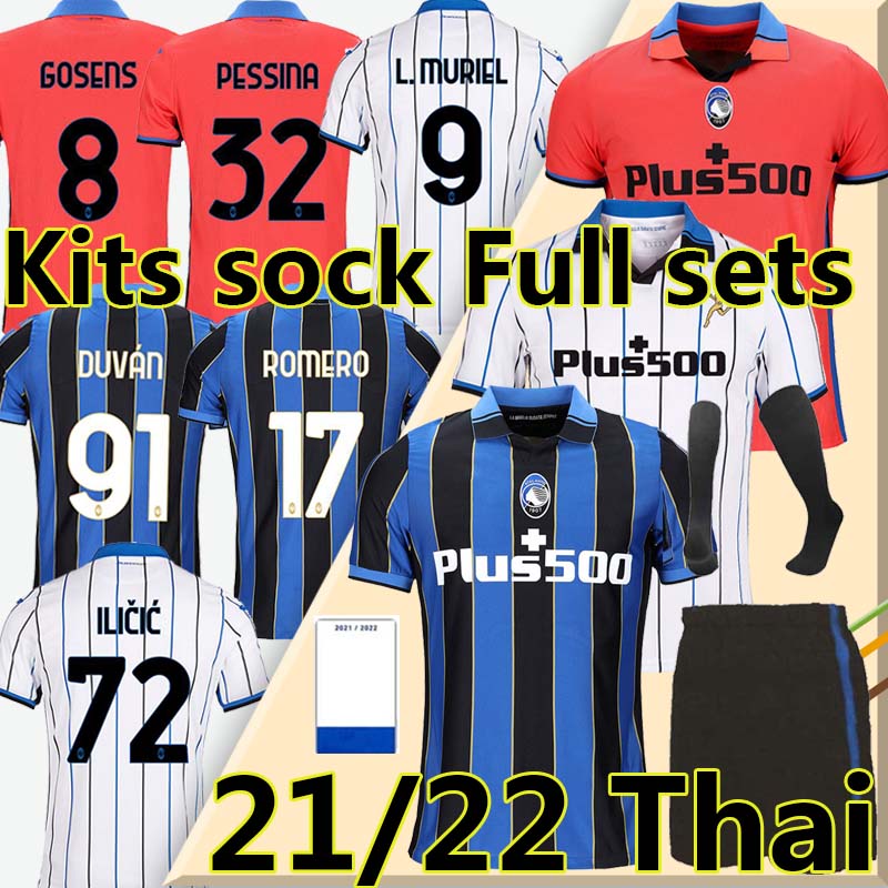 

2021 2022 Atalanta B.C. soccer jerseys DUVAN ILICIC L.MURIEL GOSENS 21/22 ATA BC MIRANCIHUK MALINOVSKYI ROMERO DJIMSITI LAMMERS MAEHLE TOLOI men football shirt, 21-22 away kit