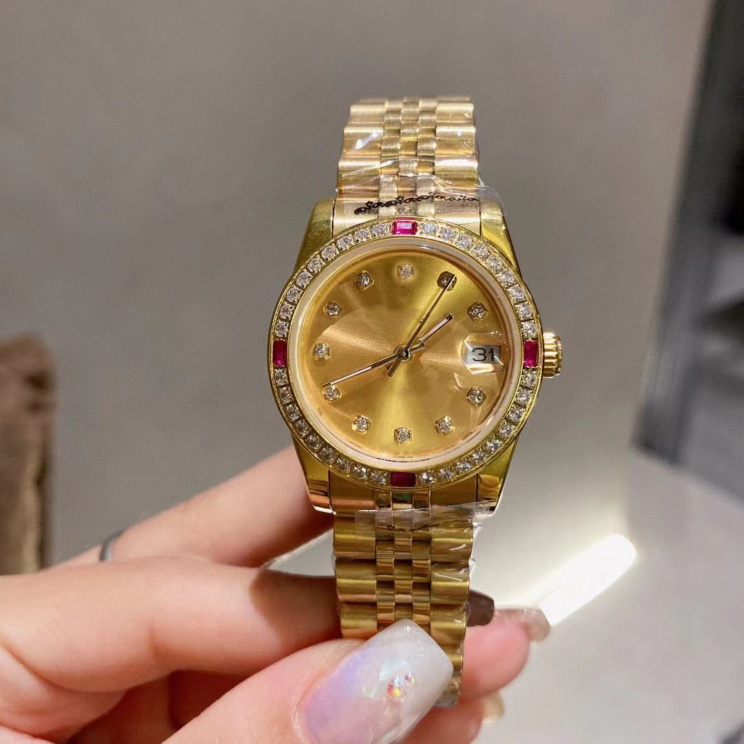 

Master design Automatic mechanical women's watch, 31mm luxury fashion dial, folding buckle, sapphire glass, star business handbag