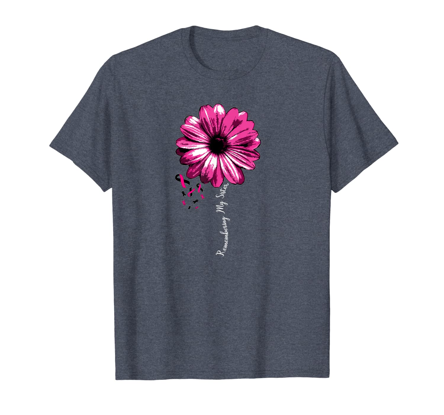 

in memory of my sister awareness shirt sister loss memorial, White;black