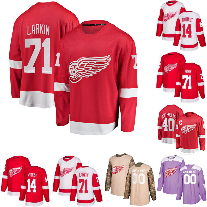 

Detroit Red Wings Jersey 59 Tyler Bertuzzi 53 Moritz Seider 71 Dylan Larkin 23 Lucas Raymond Henrik Zetterberg Robby Fabbri Thomas Greiss Namestnikov Custom Jerseys, Women's color 2