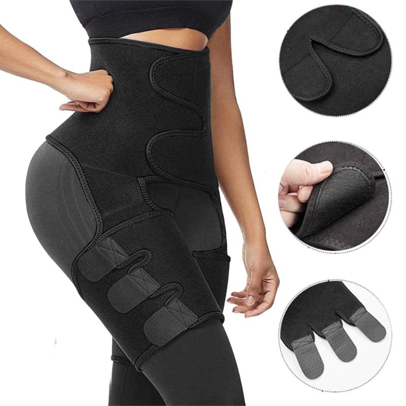 

Women's Shapers Waist And Thigh Trimmer Plus Size Trainer Belt Women High Neoprene Slim Leg, Black