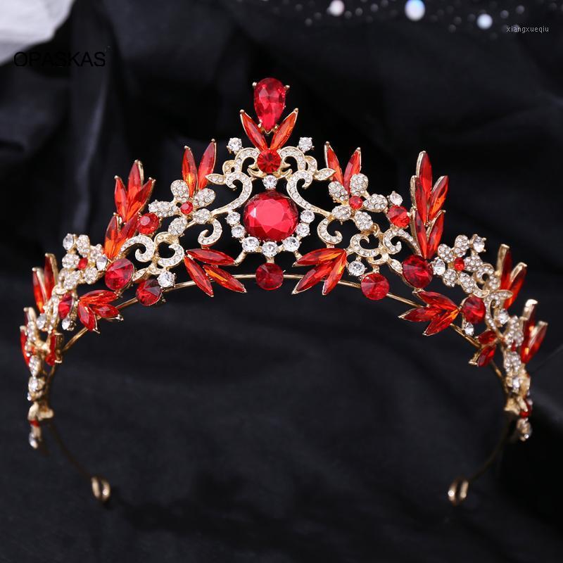 

Hair Clips & Barrettes Bridal Crown Headwear Wedding Birthday Headdress Rhinestones Retro Luxury Accessories For Female PT, Golden;silver