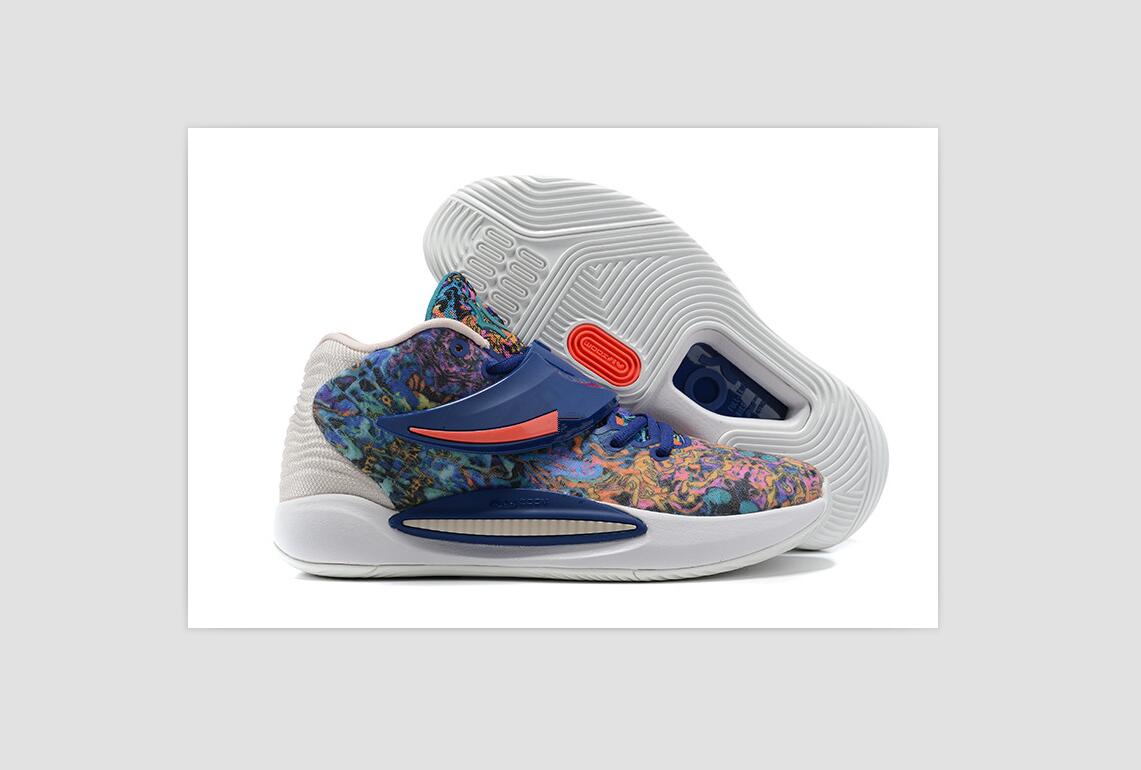 

2021 Basketball Shoes Kevin 14 Durant KD 14S Mens Black White Green KD14 For High Quality Dream Version Tie-Dyed Multicolor Sport Sneakers, 12