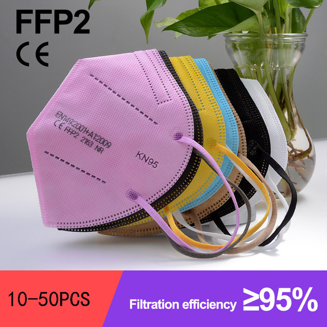 

Color mask English package FFP2 color code spraying 5 layers built-in