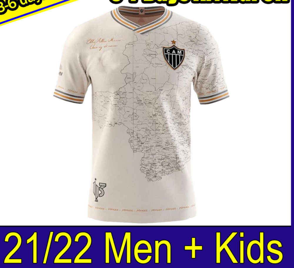 

Atletico Mineiro Football 2021 Home Soccer Jersey Men 3rd Black Soccer Shirt Adult train Uniform Fast delivery 3-7 days to UK, Gray