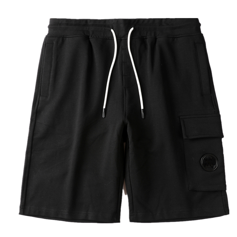 

Fashion High quality Summer Cotton Terry shorts European and American hip hop street style Drawstring shorts, Blue