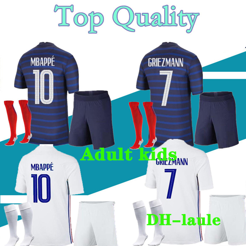 

2020 2021 Adult Kids soccer jersey MBAPPE GRIEZMANN KANTE POGBA Maillot de foot 20 21 kits set football shirts Uniform Young jerseys, 20/21 home kits