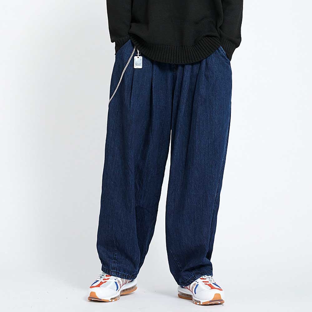 

2021 New Men and Women of Hip Hop Casual Dating Loose Cowboy Jeans, Leggy Straight Pants F8c4, Blue