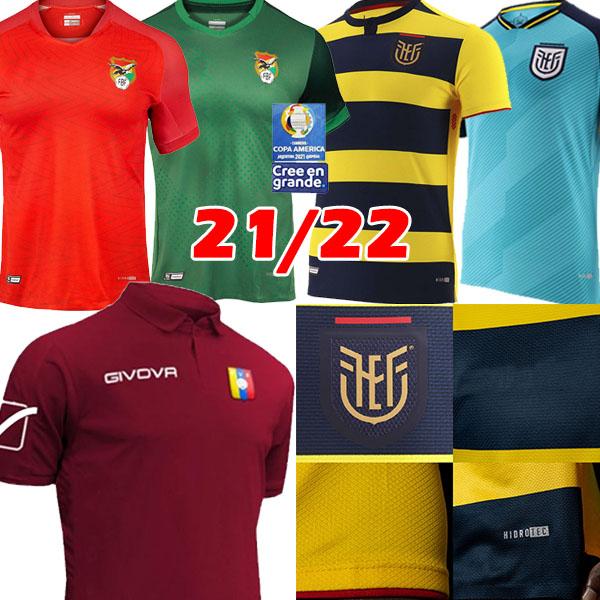 

Ecuador 2021 Copa America soccer jersey Bolivia football shirt Venezuela Pervis EstupiÃ±Ã¡n 2022 Gonzalo Plata Michael Estrada maillots de foo, Black;yellow