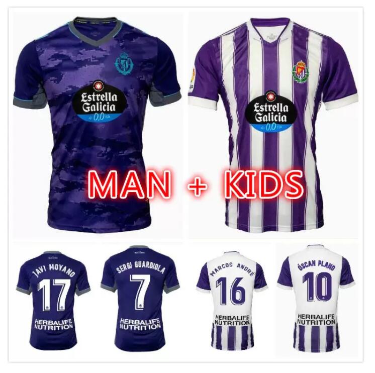 

2021 2022 Real Valladolid soccer jerseys 21 22 FEDE S. R. Alcaraz oo Sergi Guardiola Oscar Plano camisetas de futbol men kids kit FOOTBALL S, Kids size