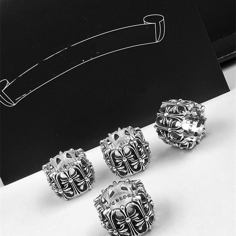 

75%OFF Outlet Online021 new jewelry cross croquet ring 925 men and women 62NY