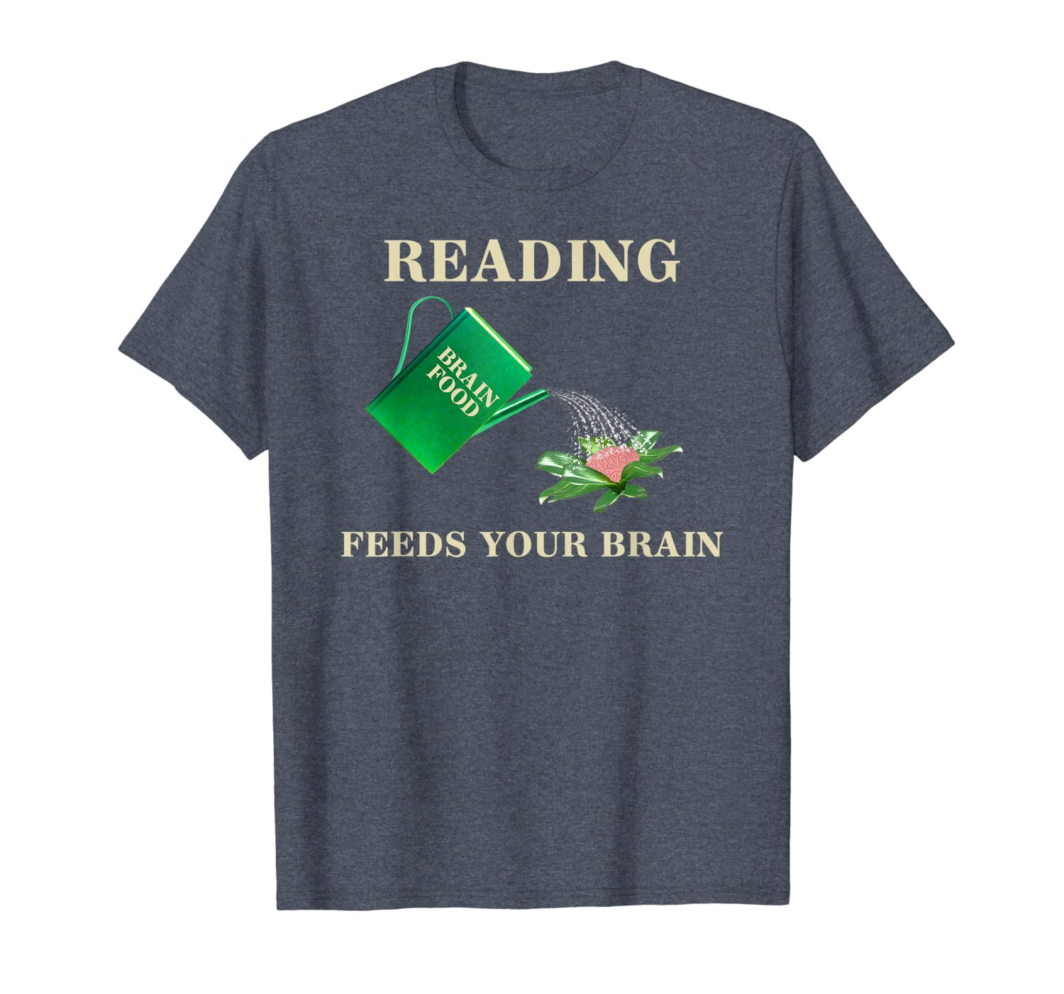 

reading feeds your brain book lover gift t-shirt, White;black