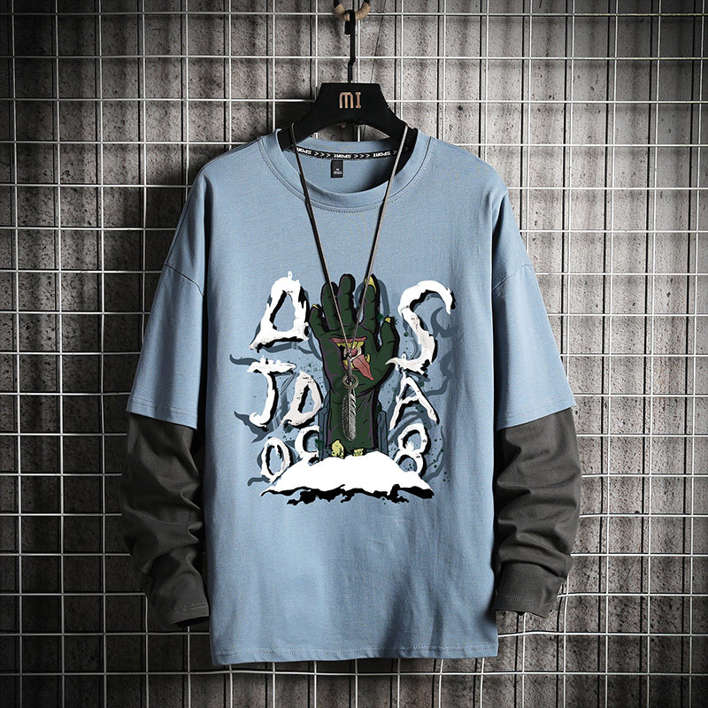 

2021 New Arrival Men's Fashion Patchwork Mens Casual Letter Hoodies Hip Hop Hooded Sweatshirts Nrni, Black