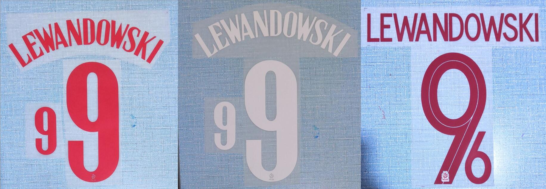 

2018 2021 Poland home away LEWANDOWSKI nameset patch badge
