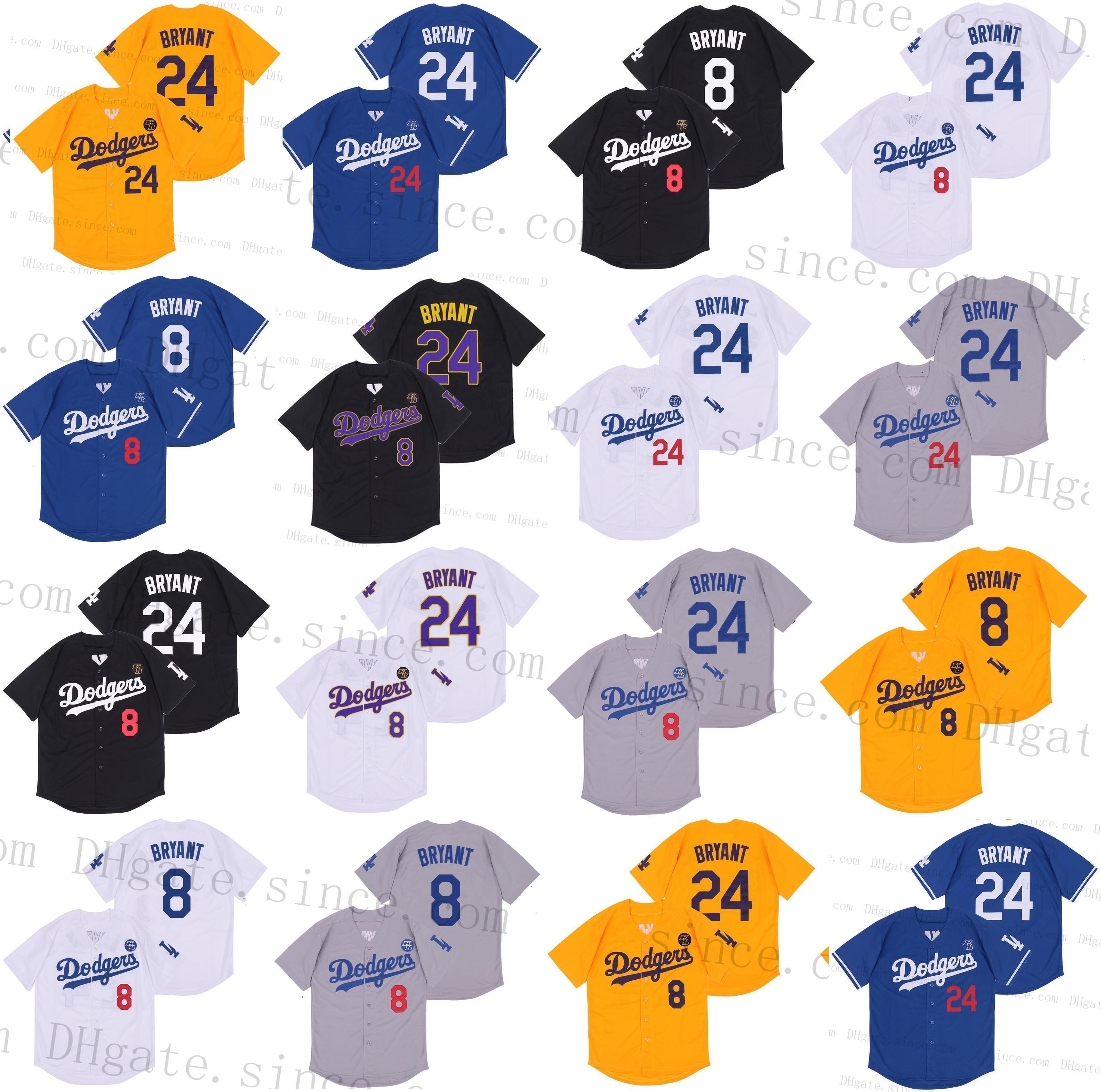 

2021 new 8 La 24 Bryant KB Black Mamba Baseball Jersey Stitched Name and Number Fast Shipping S-5XL men youth women