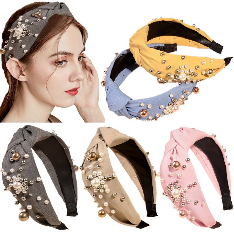 

Hair Clips & Barrettes Juno Headbands With Pearl For Women Designer Head Band Jewelry Accessories Girls Bands, Golden;silver