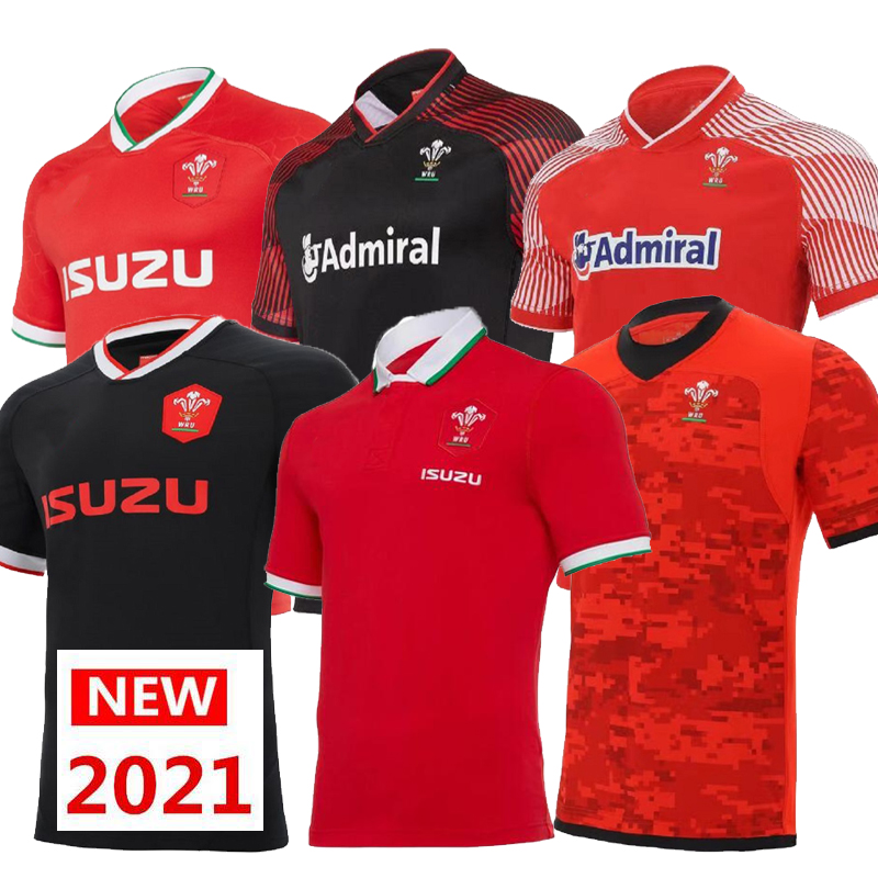 

Wales 2020 2021 rugby jersey 20 21 home away Welsh Shirt Maillot Away Thailand rugby shirts S-5XL, Black
