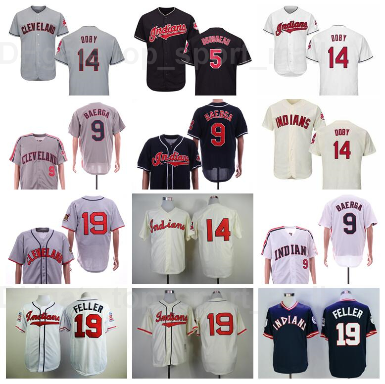 

Retror 1902 1974 1976 1993 1995 Vintage Baseball 19 Bob Feller Jersey 21 Bob Lemon 5 Lou Boudreau 14 Larry Doby Carlos Baerga, White