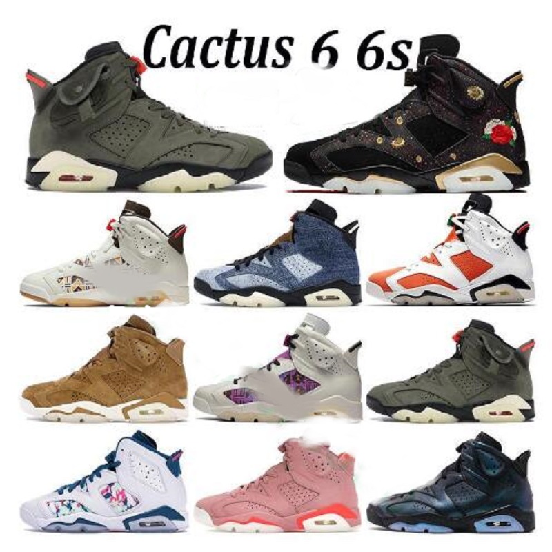 

6 6s Man 4 4s Men basketball shoes white x sail bred guava ice noir oreo 6s sneakers electric green UNC university blue black cat mens sports trainers, # 50