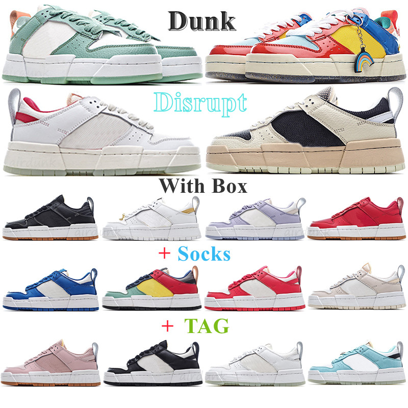 

[With Box] 2021 Newest disrupt men low running shoes CNY black white red gum game royal metallic silver multi-color mens women sneakers trainers 36-44, I need look other product