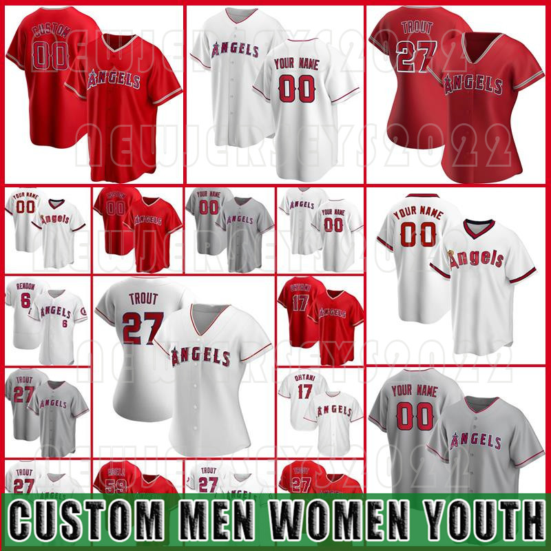 

27 Mike Trout Custom Angels Jersey 17 Shohei Ohtani Los Mens Angeles Baseball 59 Jo Adell Anthony Rendon Jose Iglesias Dylan Bundy Pena, Blue;black