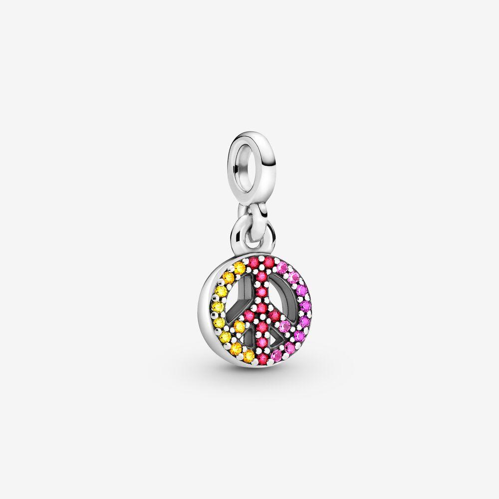 

100% 925 Sterling Silver My Peace Mini Dangle Charm Fit Pandora Original Me Link Bracelet Fashion Jewelry Accessories
