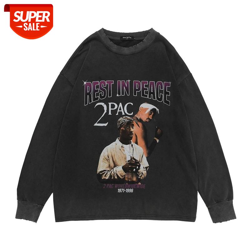 

SEVEYFAN 2021 Men's Hip Hop Sweatshirts Rock Character Printed Hoodies Casual Oversize Cotton Pullover for Couples #HZ69, Black