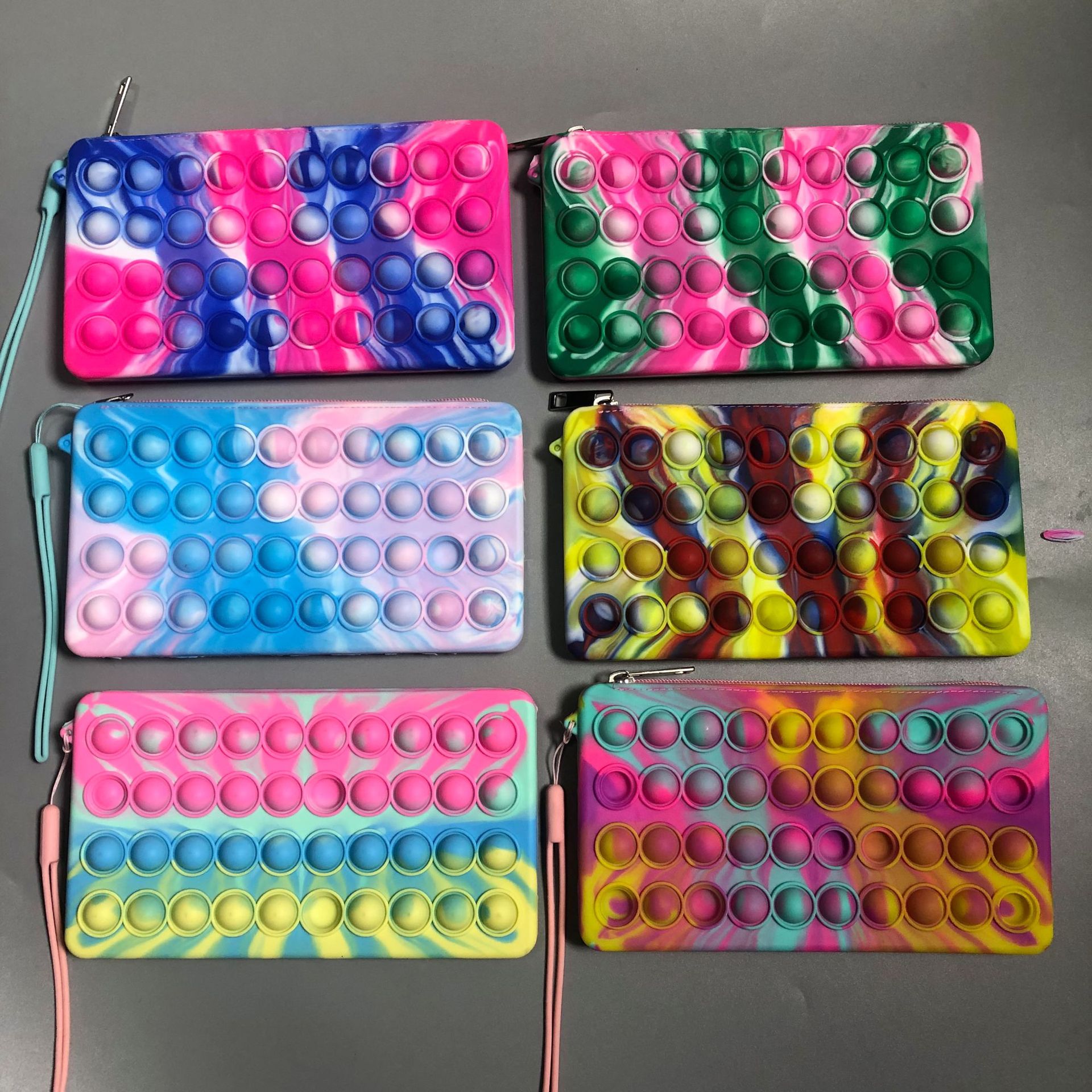 

2021 Evening Bags wallet purse fashion fidget toy tie dye silicone Women Designers Handbags hand bag 6 colors