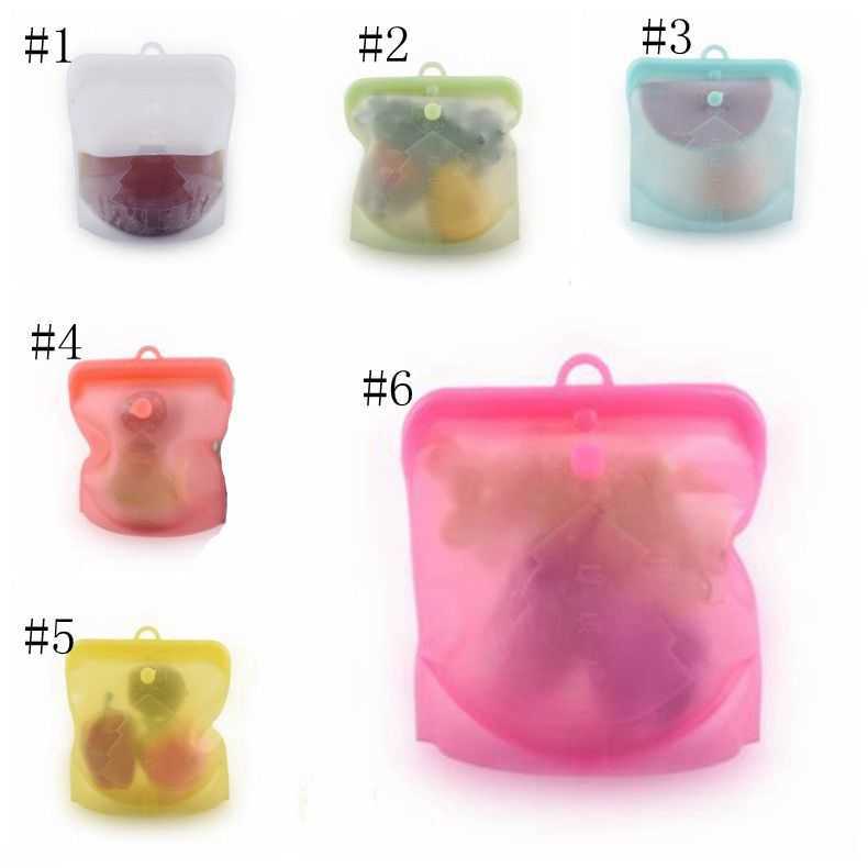 Rod Free With Date Pointer Food Grade Silicone Bag Food Freezer Sealed Cover Food Packing Bags Storage Bag YL427