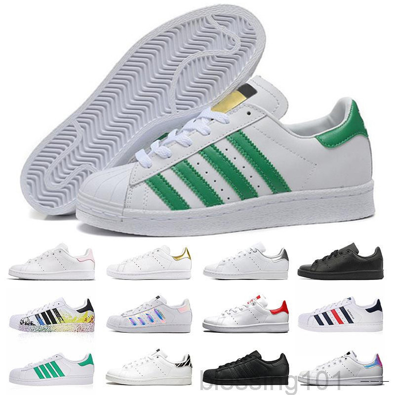 

Hot star superstars men women flat casual shoes triple black white gold red pride Iridescent mens fashion leather sneakers outdoor K222