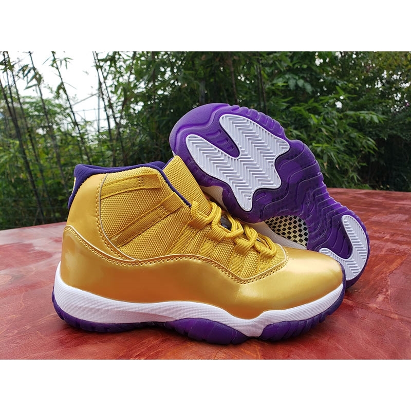 

New WMNS 11 XI Gold Purple White Memorial Men Basketball Shoes Hot Jumpman 11s Mens Sports Trainers Sneakers