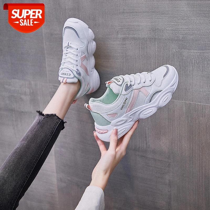 

2021 New Women Chunky Platform Sneakers Fashion Women Casual Black White Old Dad Walking Footwear Women's Vulcanize Shoes #jS9u