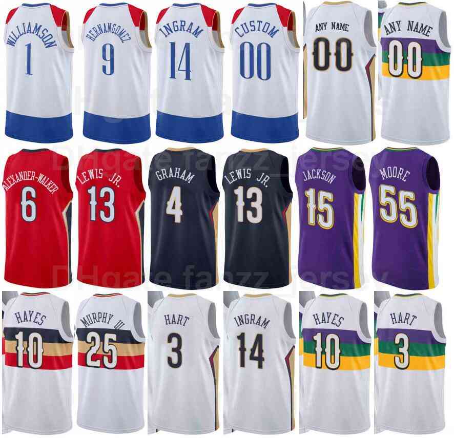 

Screen Print Basketball Nickeil Alexander-Walker Jerseys 6 Jaxson Hayes 10 Trey Murphy 25 Tomas Satoransky 31 Garrett Temple 41 Jonas Valanciunas 17 Man Woman Youth, White