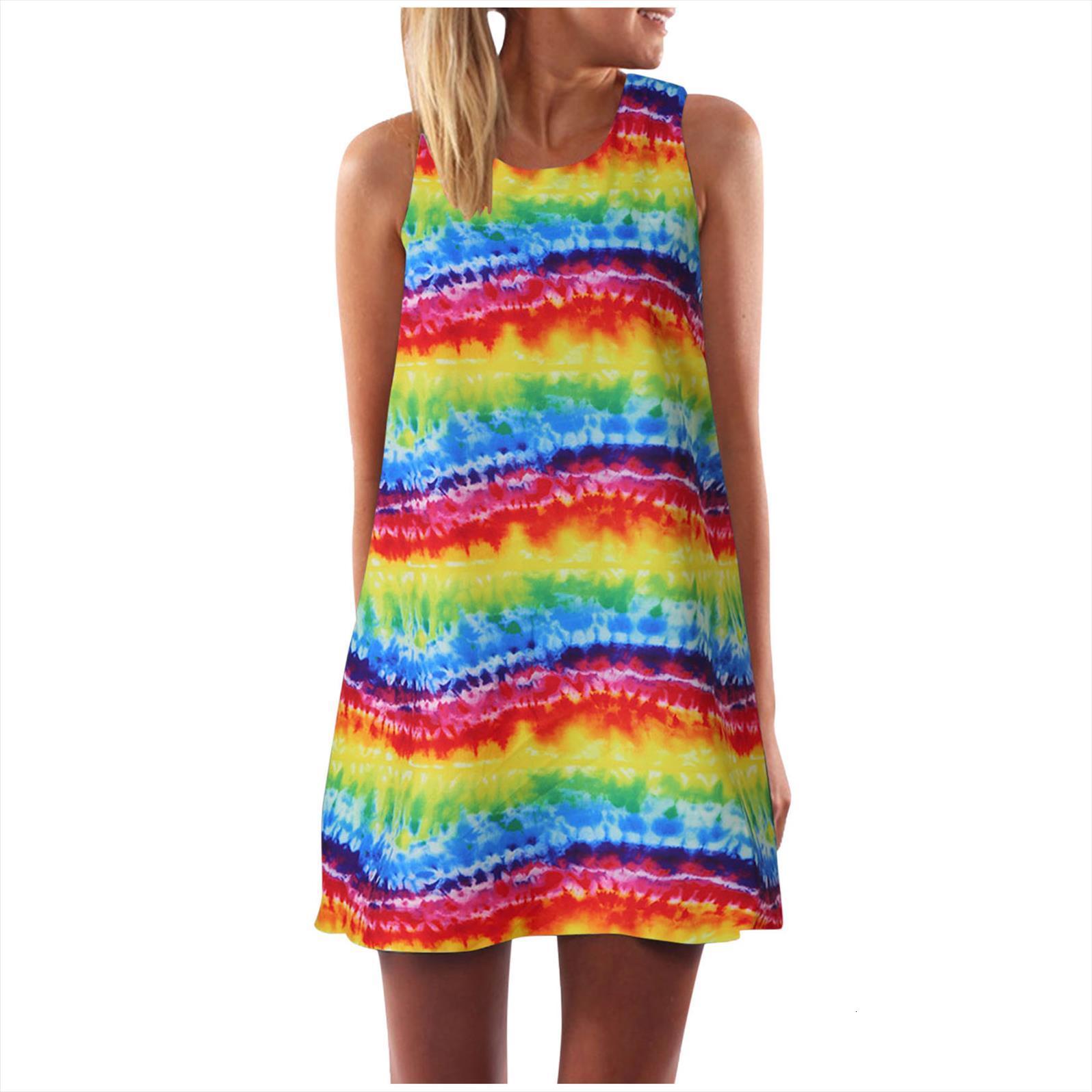 

harajuku patchwork tank summer vintage women dress print boho plus size sleeveless pullover mini, Black;gray