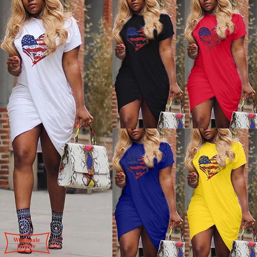 

plus size t shirt casual womens dress large elegant heart print clothes 4xl 5xl 6xl big short sleeve vestido suelto, Black;gray