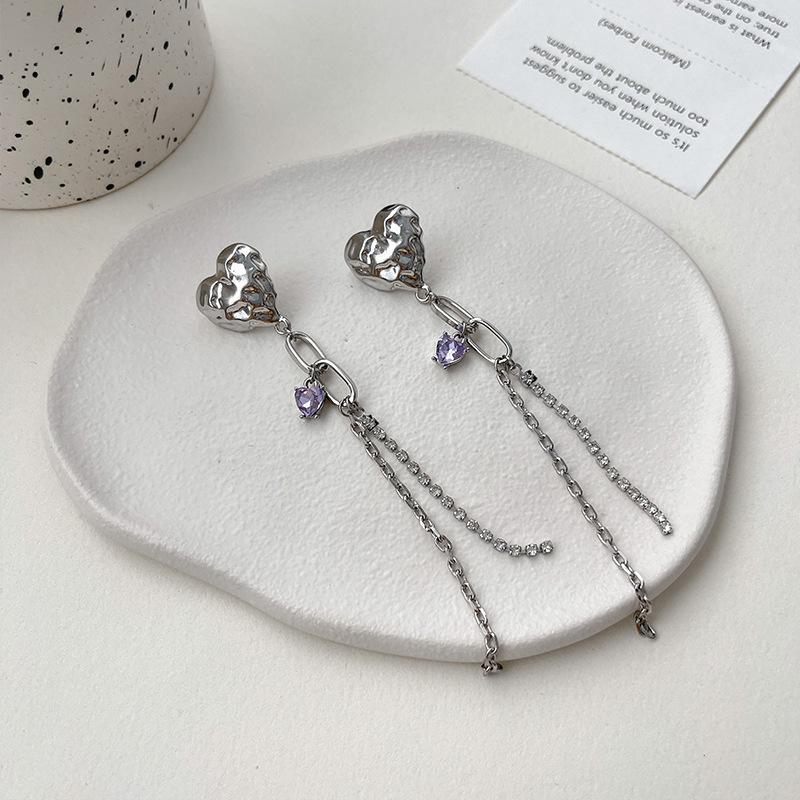 

Dangle & Chandelier Arrival Fashion Drop Earrings Metal Trendy Geometric Women Long Pendant Tassle Jewelry, Silver