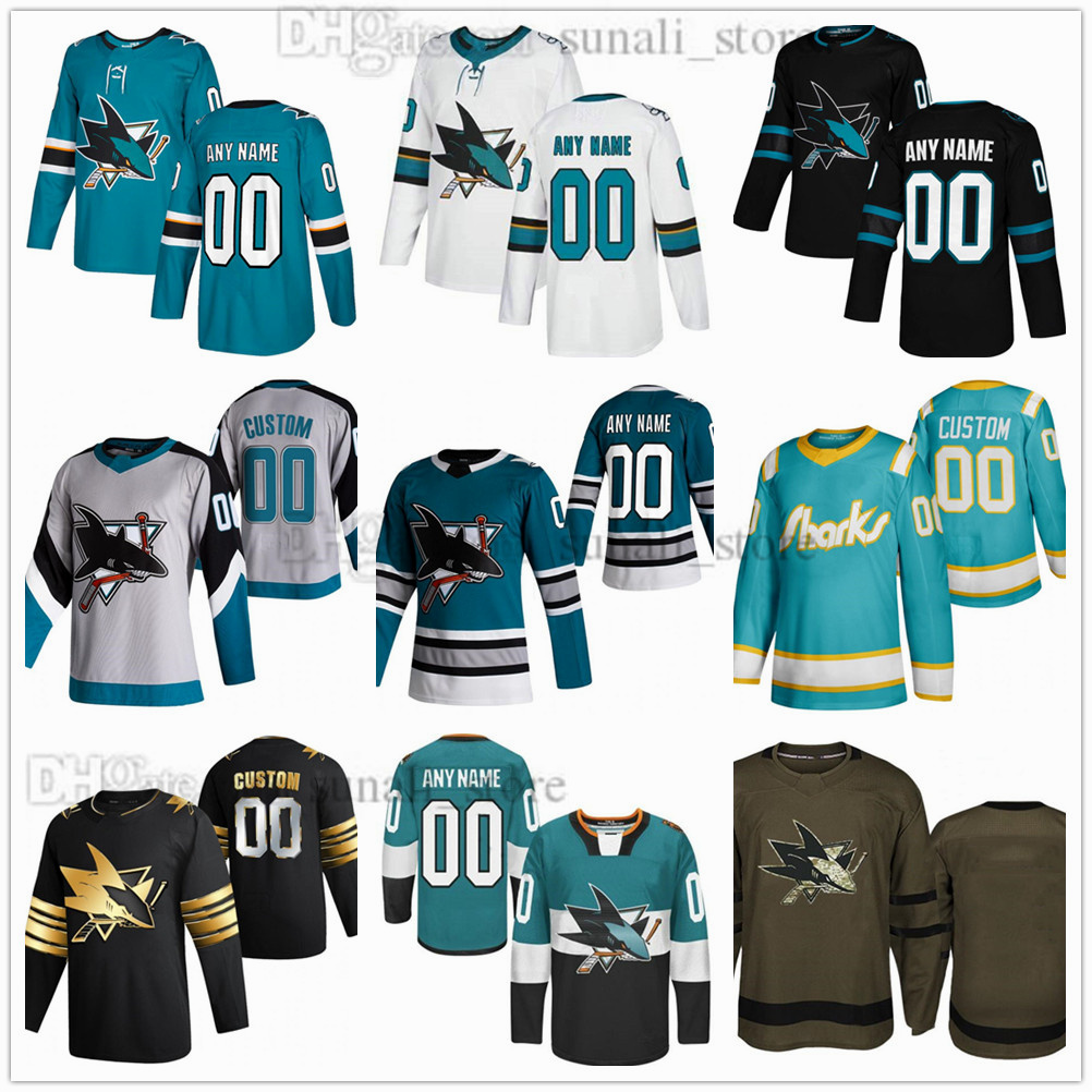 

Stitched Hockey 65 Erik Karlsson 88 Brent Burns Jerseys 9 Evander Kane 39 Logan Couture (C) 28 Timo Meier 48 Tomas Hertl 38 Ferraro 92 Rudolfs Balcers 11 Andrew Cogliano, Kids black