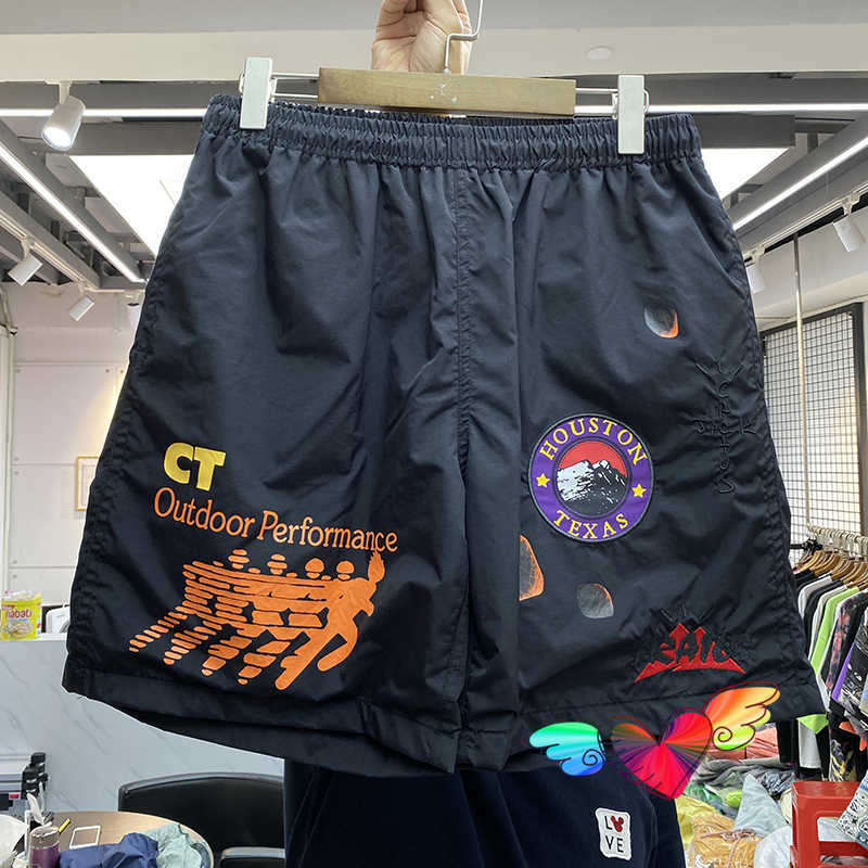 

2021 Houston Texas Trails Shorts Men Women High Quality Outdoor Performance Cactus Jack Shorts Hip Hop Travis Scott Breeches X0726, Green