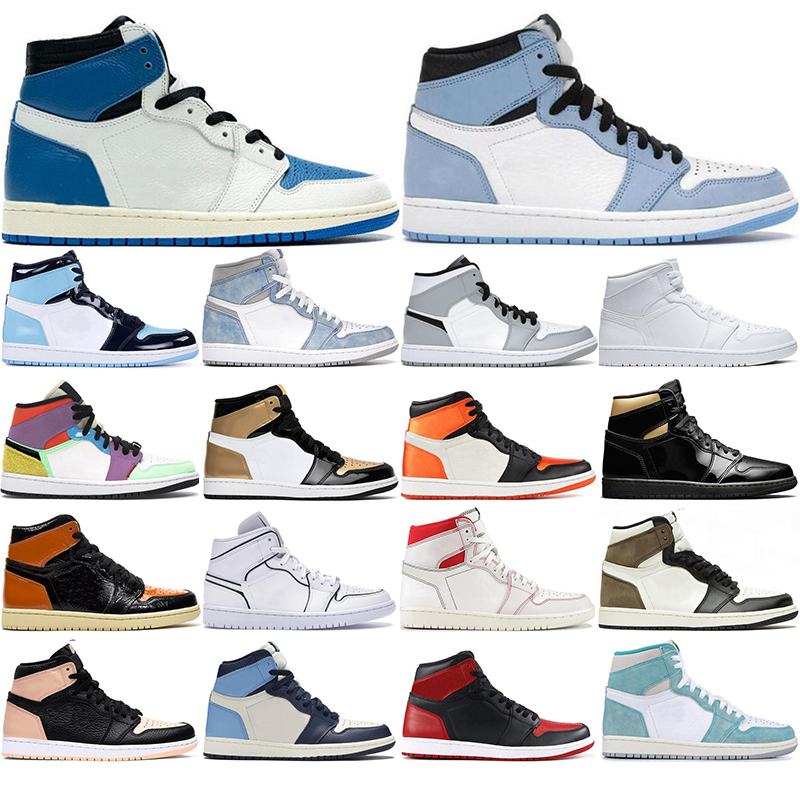 

with free socks TS x Fragment Mens Basketball shoes 1 High Travis Scotts Low Fearless Obsidian 1s top 3 Mocha Banned Bred Toe Men Sport Sneakers 36-45, #5 black toe 2 36-45