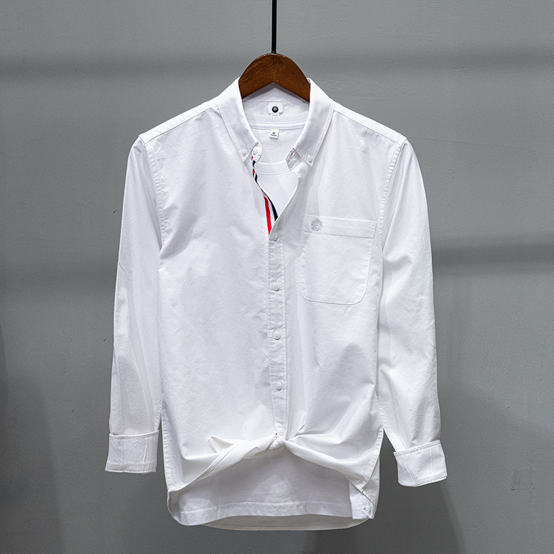 

2021 100% Cotton Spring New Arrival Casual Fashion Comfortable Shirts for Men Solid White Shirt Mens Camisa Chemise 3pwg, Gray