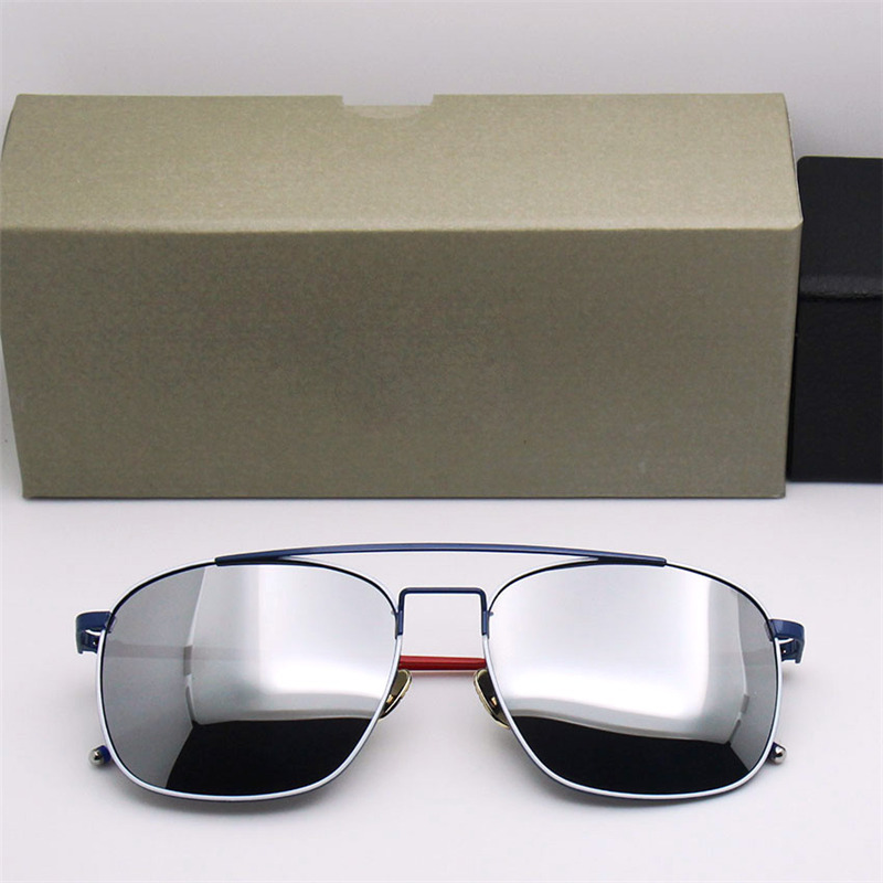 

Zonnebril New Arrival Quality Sunglasses For Men 2021 Top Glasses Vintage Sun Mannen Polarized TB103 THOM Sonnenbrille Pilot Wuotr, White;black