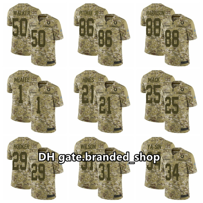 

Indianapolis Colts men 53 Darius Leonard 18 Peyton Manning 28 Marshall Faulk Marvin Harrison Camo Salute To Service Limited Jersey, Black;red
