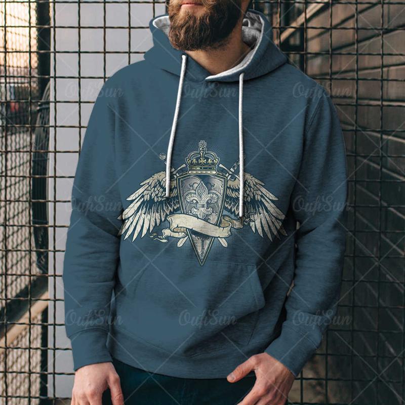 

Men's Hoodies & Sweatshirts Cross Knight Print Autumn Spring Male Clothes Casual Sweatshirt Tops Loose Long Sleeves Catholicism Style Wear X, Ofsm-00455