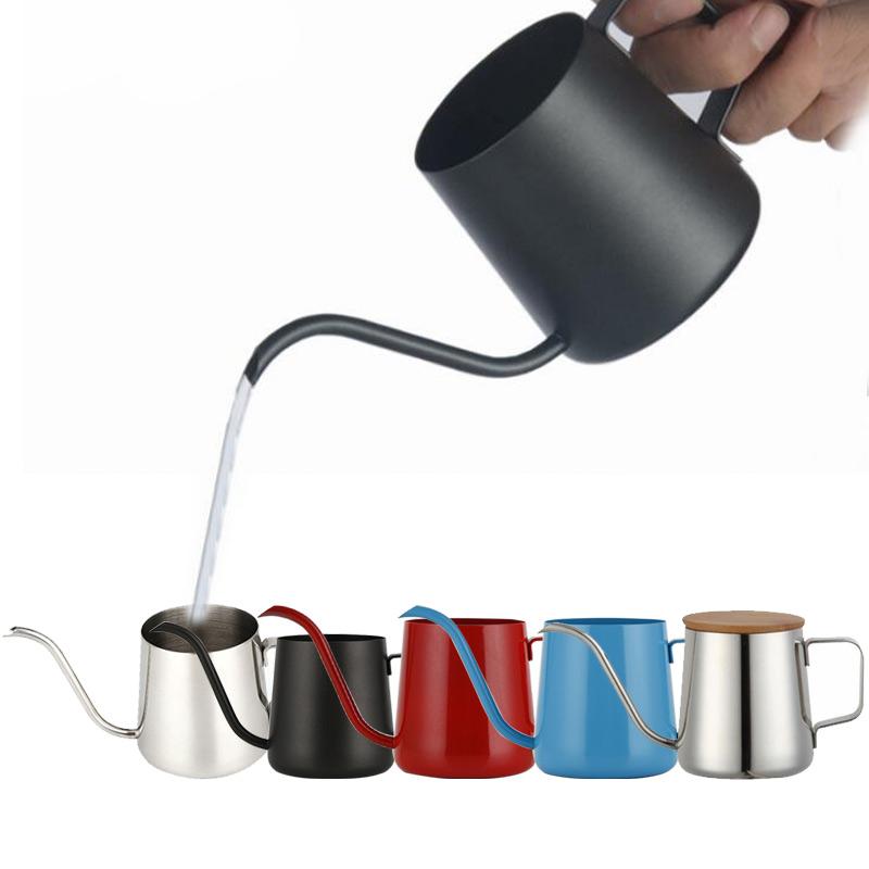 

Coffee Pots 250ml/350ml Stainless Steel Teapot Drip Pot Non-stick Long Spout Kettle Cup Home Kitchen Tea Tools