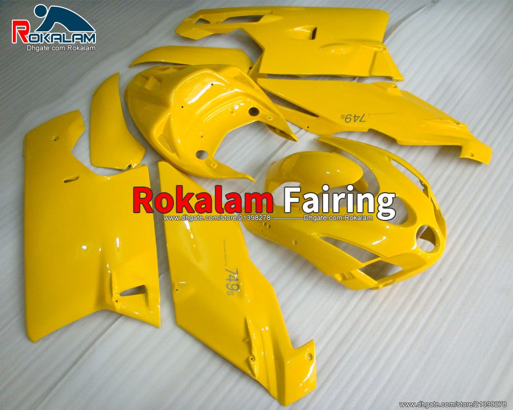 

All Yellow Fairings For Ducati 749s 999 03 04 Aftermarket Cowling 999s 749 2003 2004 Bodywork Kit (Injection Molding), Customize