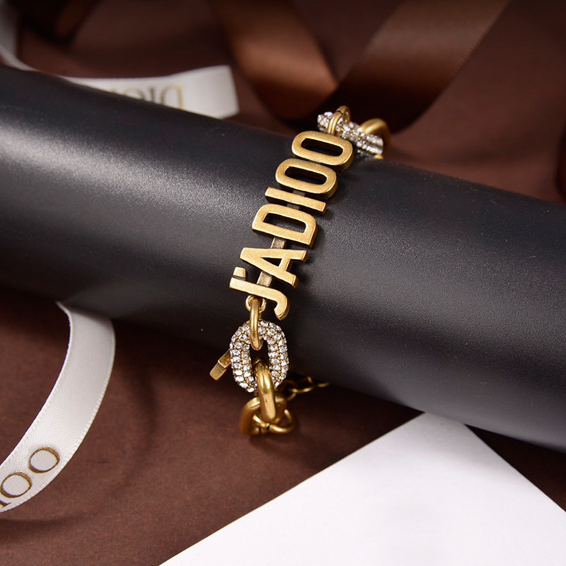 

D family letter Bracelet, Golden;silver