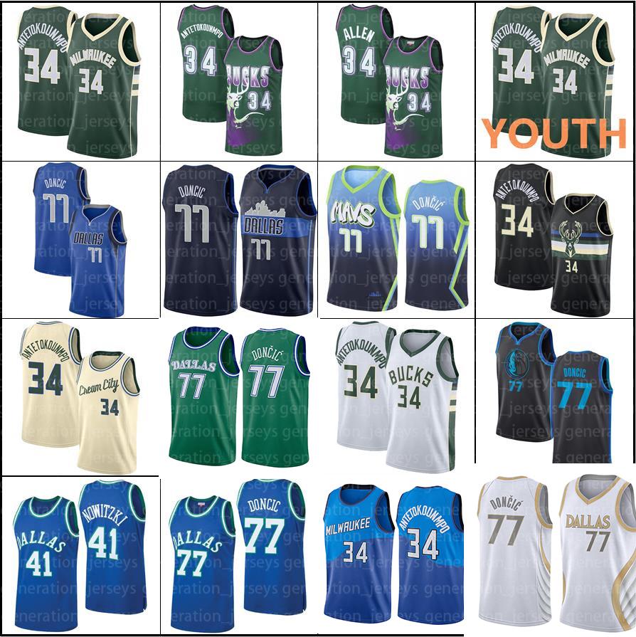 

Doncic Dallas Mavericks Jersey Luka 77 Dirk 41 Nowitzki Kristaps 6 Porzingis Giannis 34 Antetokounmpo Ray 34 Allen Jabari 12 Parker, Black;red